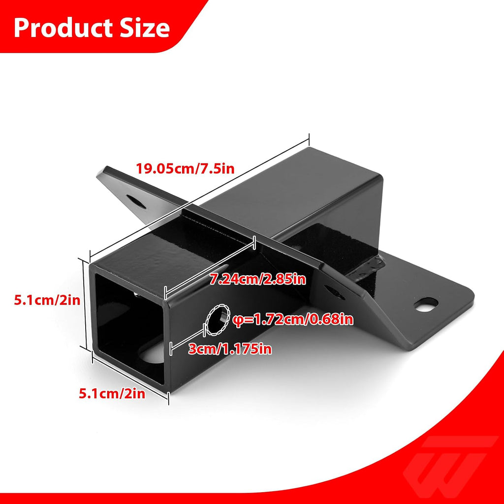 WeiSen 2" Front Receiver Hitch Front Lower Receiver Hitch Compatible with Polaris Ranger XD 1500/Crew/Premium/Northstar 2024-2026
