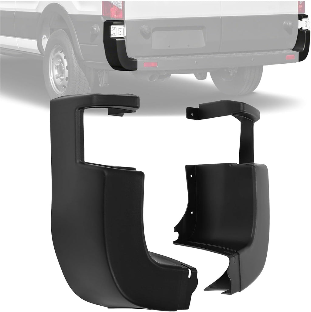 HECASA Rear Bumper Side End Cap Cover Compatible with 2015-2024 Ford Transit 150 250 350 350HD Replacement for CK4Z-17F774-DC CK4Z-17F774-DD FO1104137 FO1105137 Right & Left Side