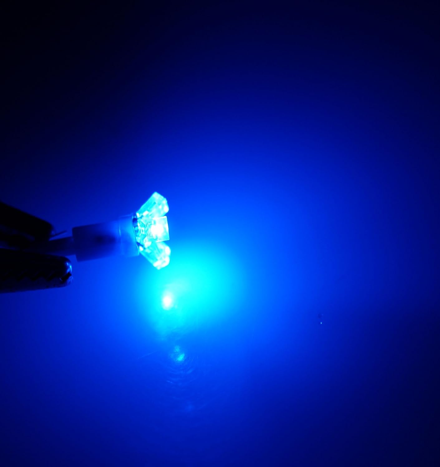 LEDGB-T5-B3 Glove Box LED Light Bulbs T5, 3 LED Blue 2-pc Set