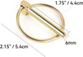 Yuntop 4 PCS Heavy Duty Stainless Steel Gold Lynch Pins with Ring for Trucks, Tractors, Trolleys, Lawn Mowers, & Trailers (1/4 Inch / 6 mm x 1-3/4 Inch / 45 mm)