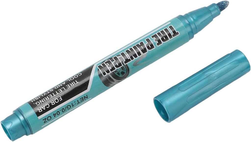 Tire Paint Pen, Waterproof Protective Oil Marker Pen, 6pcs Blue 1g - Long Lasting Wear, Easy Application for Minor Scratch Repairs