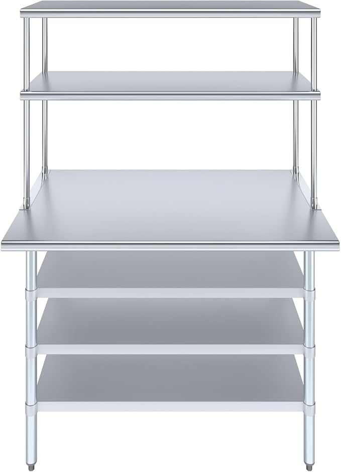 Amgood 30" x 48" Stainless Steel Work Table - Image 2