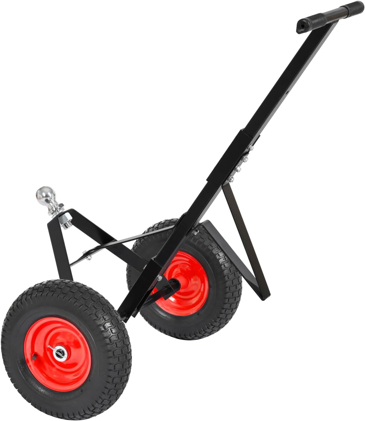 Geelife Trailer Dolly with 2 Inch Ball 600 Lbs Capacity for Moving Car Rv Boat Trailer, Great for Camping - Black - Iron - Versatile Compatibility - Camping
