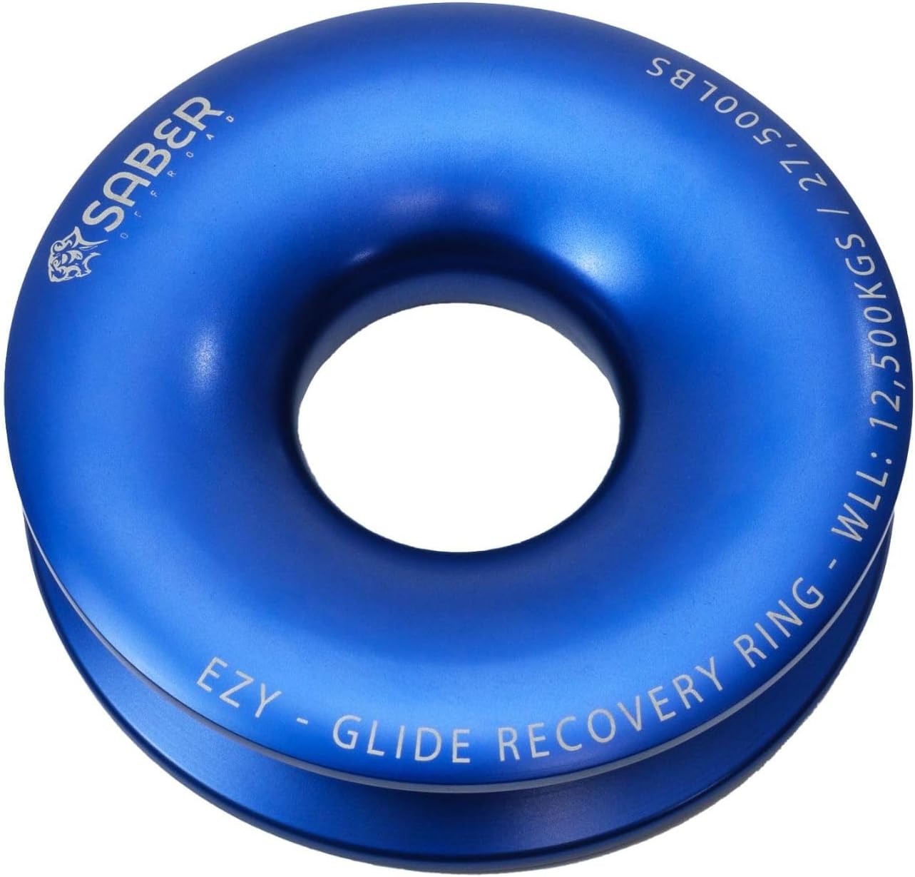 MILE MARKER SBR-12BRR Single Blue Saber Offroad EZY Glide Recovery Ring | Engineered to Maximize Capacity & Minimize Rope Wear | Heavy Duty & Lightweight