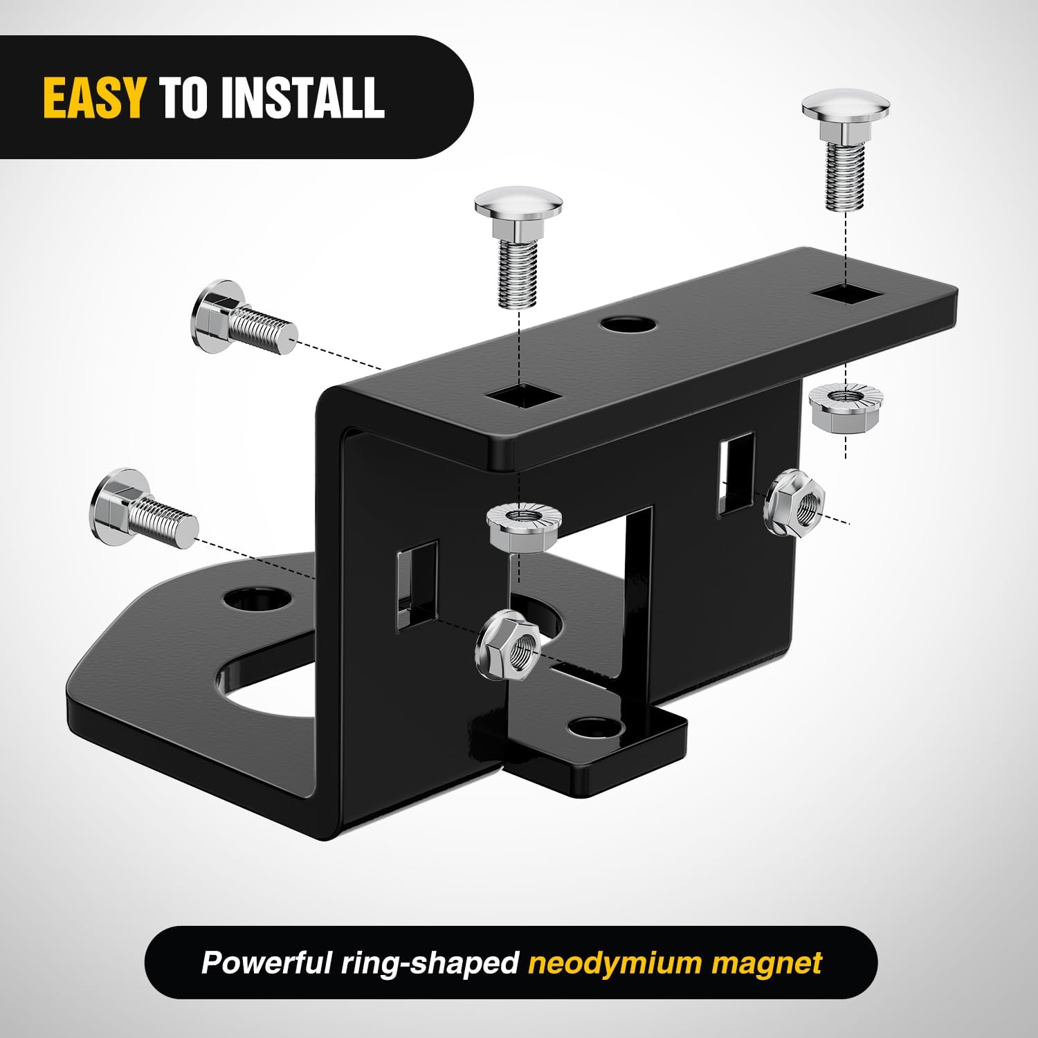 Nilight Zero Turn Lawn Mower Hitch with Bolts Versatile Chain Slot for IKON X, IKON XL, ZT-X, ZT-XL OEM Replacement #71514900 Heavy Duty Steel Black