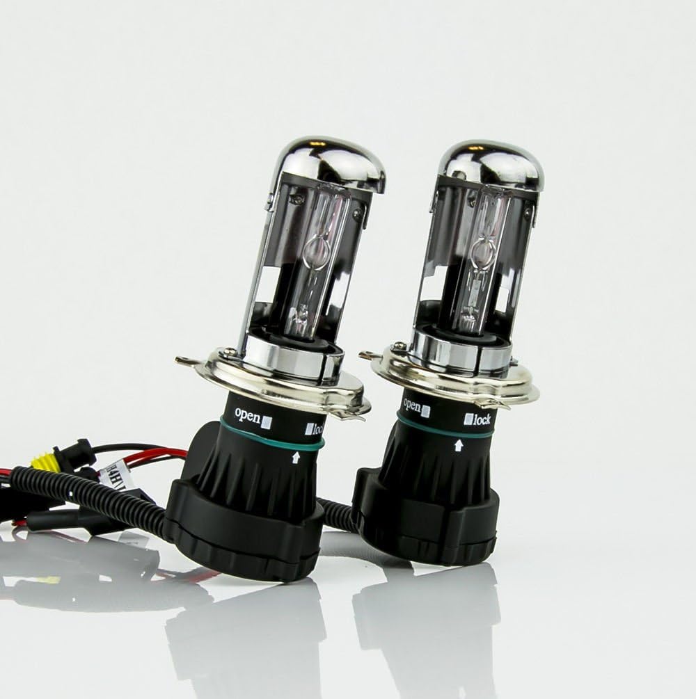 Xentec H4 (HB2) 6000K Hi/lo Telescopic bixenon HID xenon bulb x 1 pair bundle with 2 x 35W Digital Slim Ballast (Ultra White)