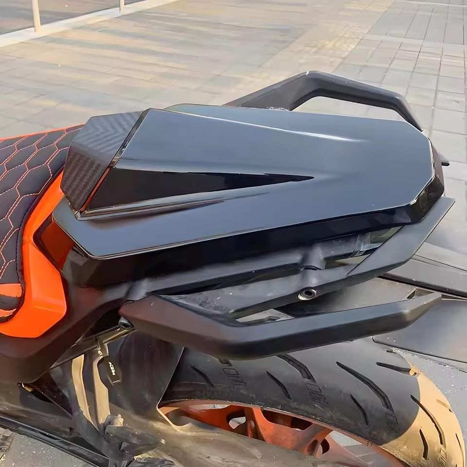 for Duke390 Duke250 Motorcycle Rear Passenger Pillion Solo Seat Cover Cowl Fairing for KTM Duke 390 125 250 390Duke 2024 2025 (Orange)