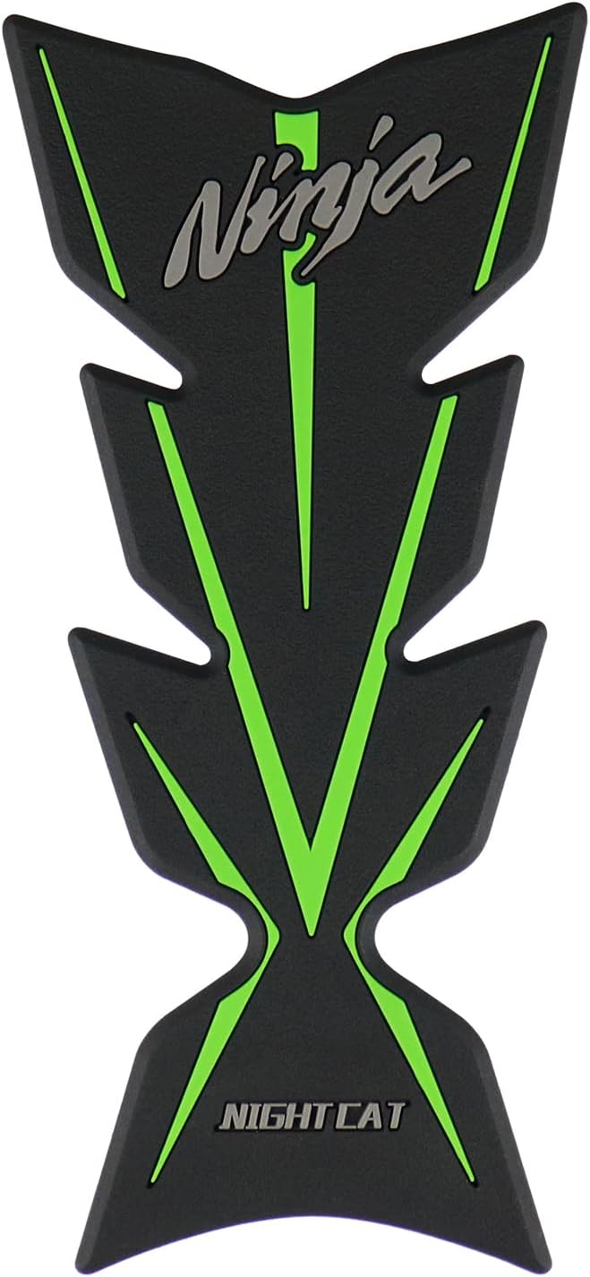 Compatible Kawasaki Ninja 400 Motorcycle Tank Pad Kit Side Knee Guard Sticker Fuel Tank Protector (Green)