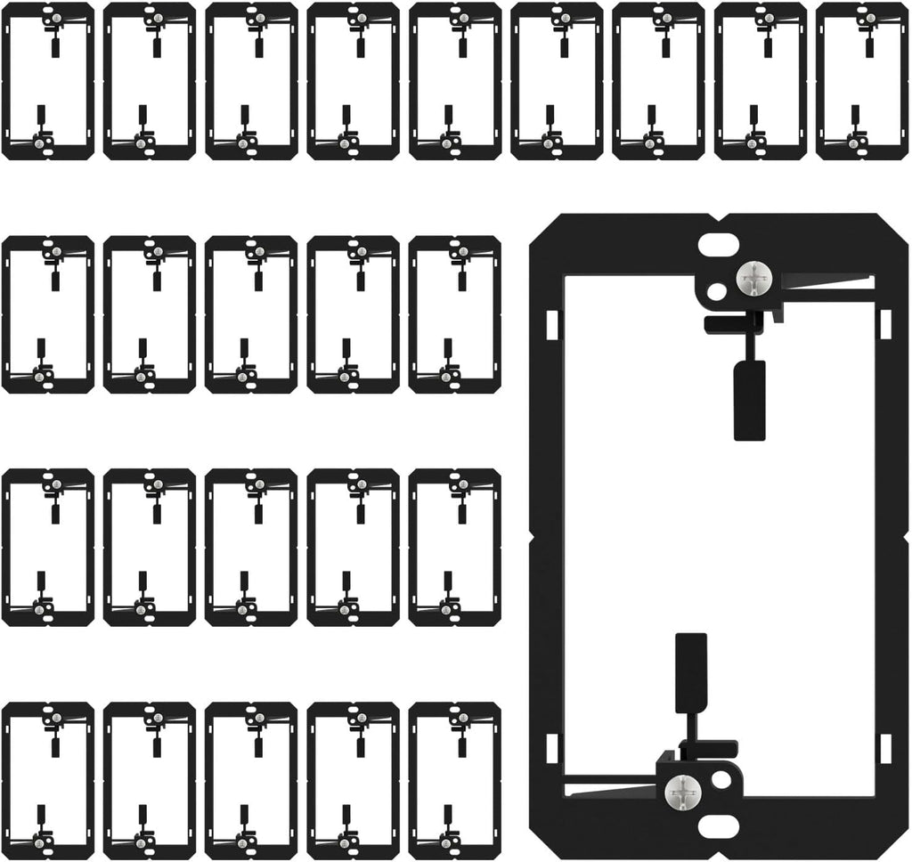 iwillink 1 gang low voltage mounting bracket, black shown in use