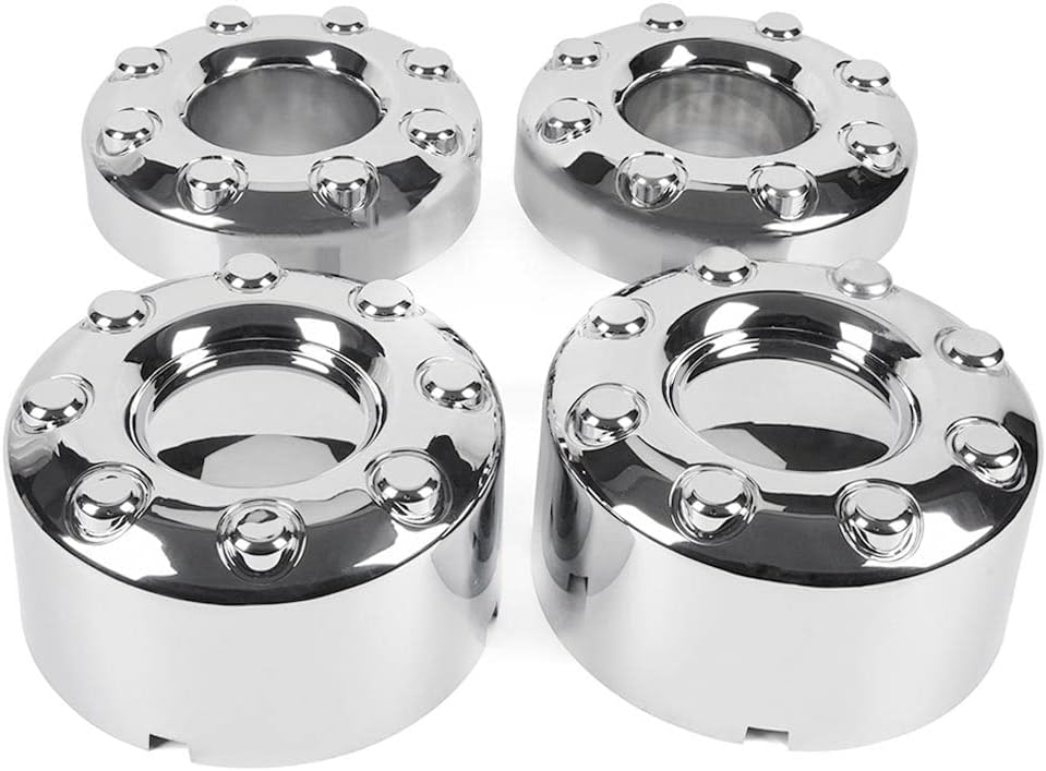 PIT66 17 Inch Wheel Center Caps Fit Ford F350 Dually 2005-2016 (DRW) | Hubcaps Cover, 4x4 4Pcs Chrome,Compatible with 2005-2016 Ford F350 Super Duty Dually (DRW)
