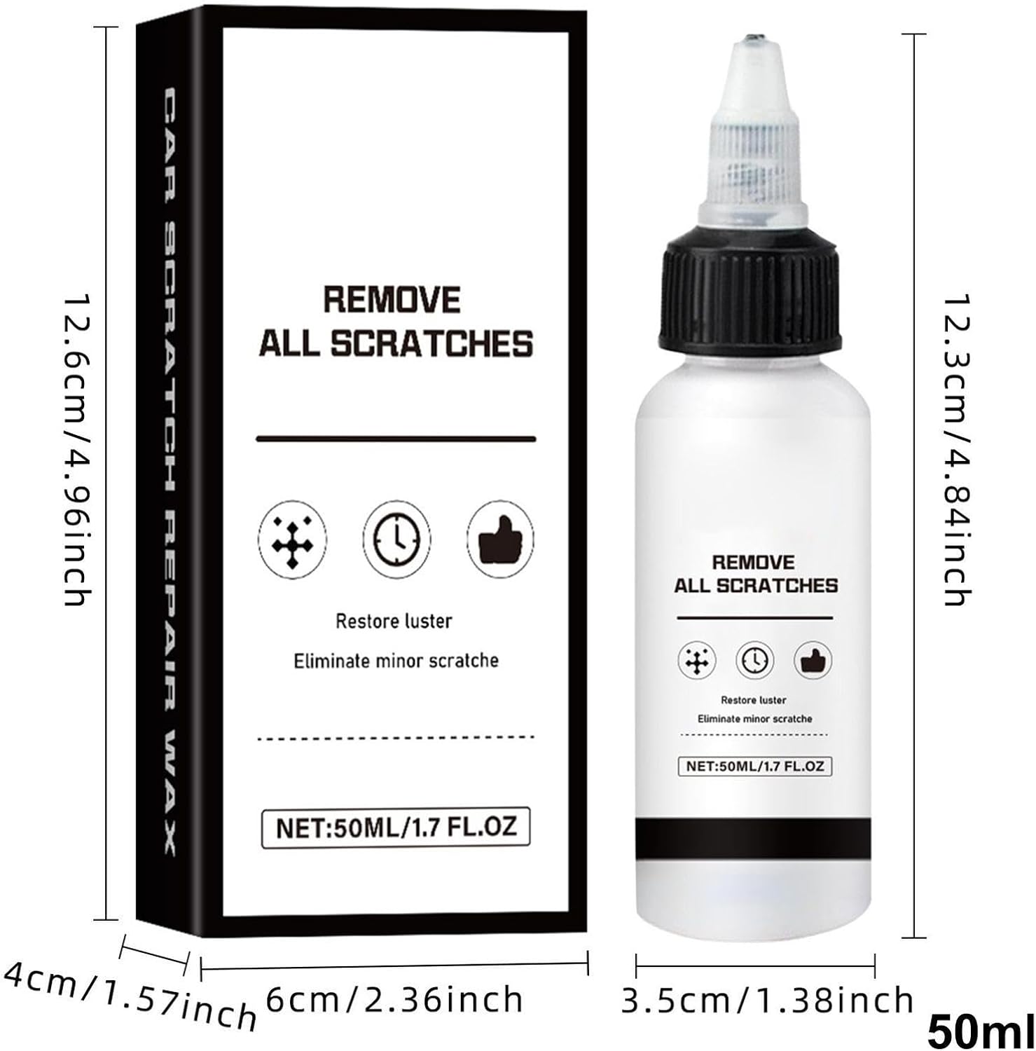 Car Paint Scratch Repair - 50ml Long-Lasting Protection Automotive Maintenance Paste,Vehicles Paint Repair Cream - for Vehicle Trailer RV Truck Automotive Sedan