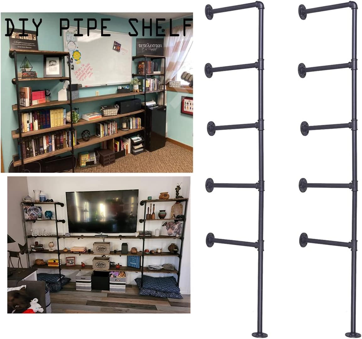 industrial wall mount iron pipe shelf bracket,vintage retro, main product view