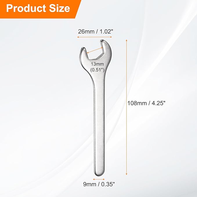 HARFINGTON 10pcs Small Wrench Open End Wrench 13x108x3mm Metric U-Shaped Single - Image 2