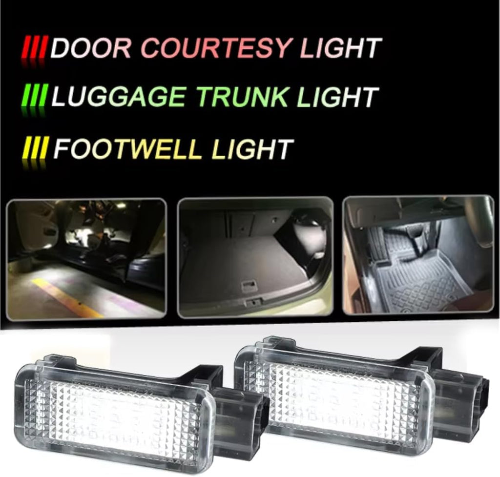 Car Trunk Light for Porsche 987 Boxster 987C Cayman 997/955/957 Carrera, 2pcs Door Courtesy Luggage Trunk Footwell Light