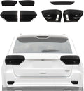 7PCS Smoked Black Tail Light+3rd Third Brake Lamp Light+Front Fog Light Lamp Cover Guard Replacement Kit for 2014-2020 Jeep Grand Cherokee Third Brake High Mount Brake Rear Light Fog Light Cover