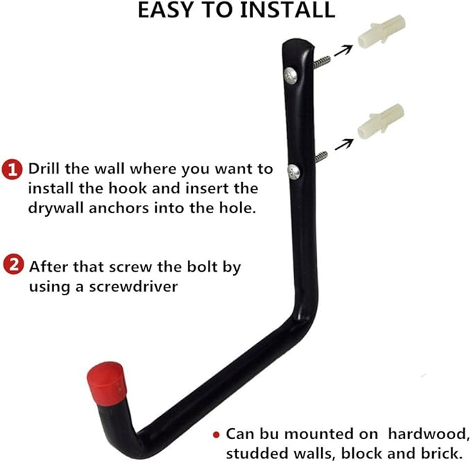 Wall Mount Utility Hooks Heavy Duty Steel Garage Storage Hanger Multi-Tools - Image 5