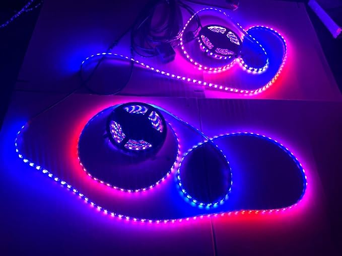 Black Out Full Tinted Smoked Addressale LEDs x4PCS 1FT 30CM 12" RGB Dream Color - Image 7