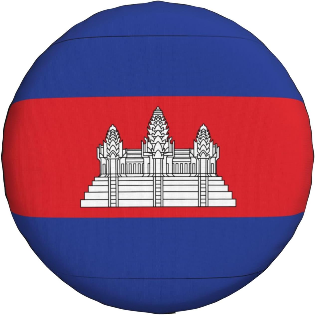 Cambodia Flag Print Universal Spare Tire Cover for RV, Jeep | Wheel Protector Fits Rv, Trailer, Jeep, Shield Tires From Sun, Dirt And Rain For Outdoor Storage