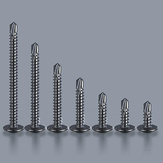 #8×2” for Sheet Metal Self-Tapping Screws 410 Black Stainless Steel Truss Head - Image 5