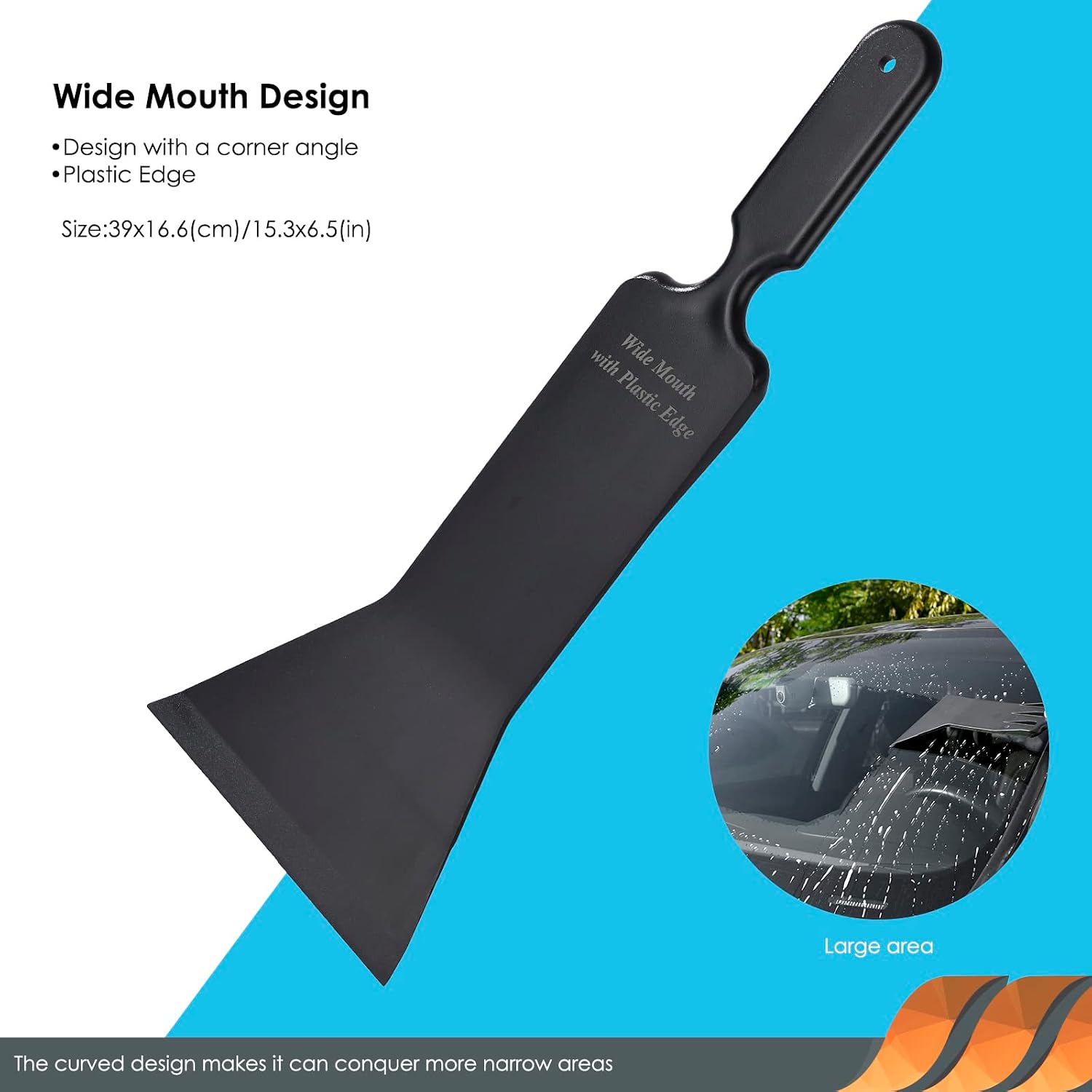 EHDIS Window Tint Bulldozer Squeegee Scrubber Paddle Squeegee, Long Handle Flat Glass Bulldozer Tint Tool for Car Front Windows Rear Glass Cleaning, Auto Window Tinting Car Glass Film Installation