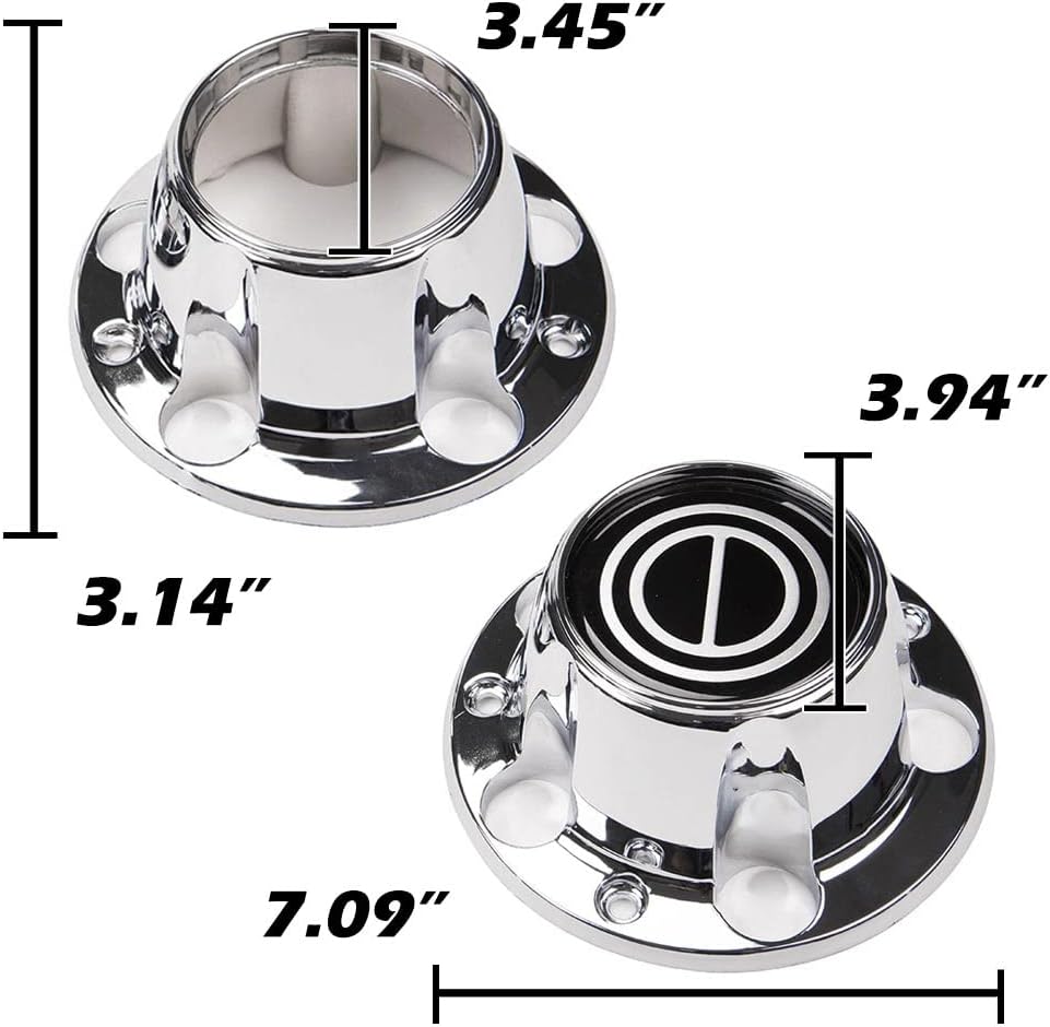 PIT66 Front & Rear Wheel Center Caps Compatible with Ford F150 1980-1996 4Pcs