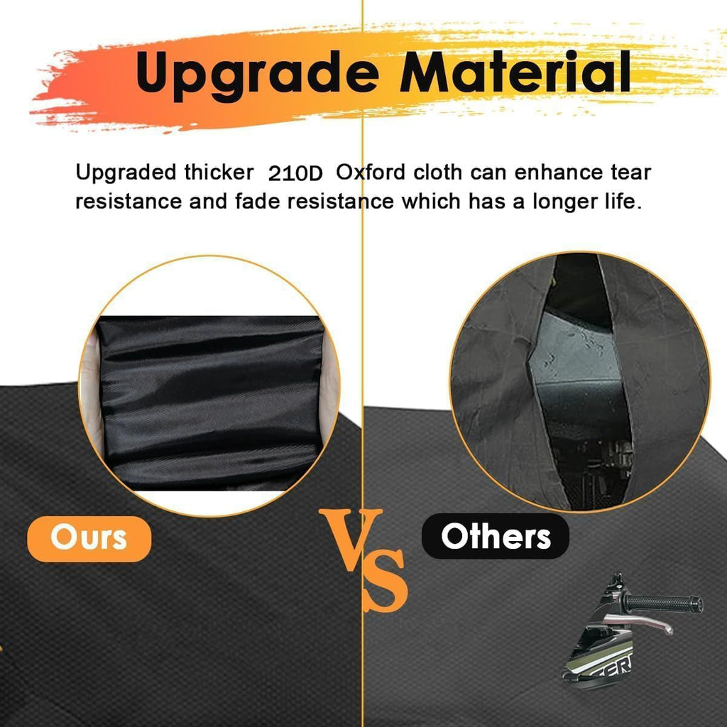 ATV Cover Waterproof Heavy Duty 210D 4 Wheeler Cover, All Weather Outdoor Protection Covers Suit for Polaris Kawasaki Suzuki Honda-XL