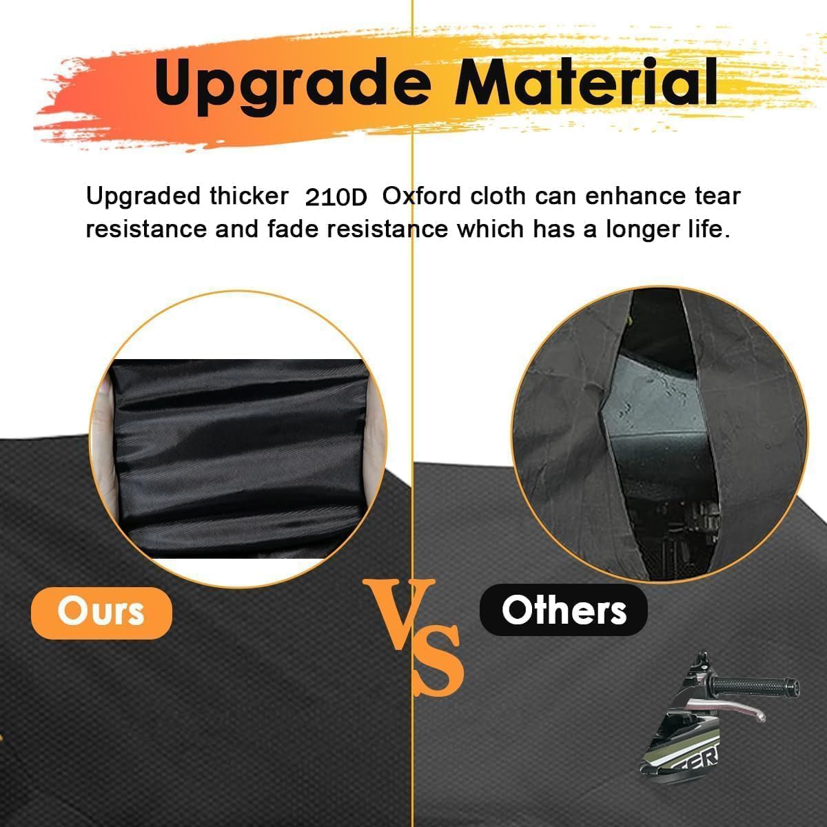 ATV Cover Waterproof Heavy Duty 210D 4 Wheeler Cover, All Weather Outdoor Protection Covers Suit for Polaris Kawasaki Suzuki Honda-XL