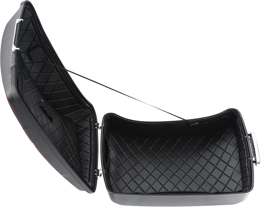 SLMOTO Motorcycle Chopped Tour Trunk Carpet Liner Fit For Harley Touring Road King Glide Electra Glide Street Glide 2014-2023 Black