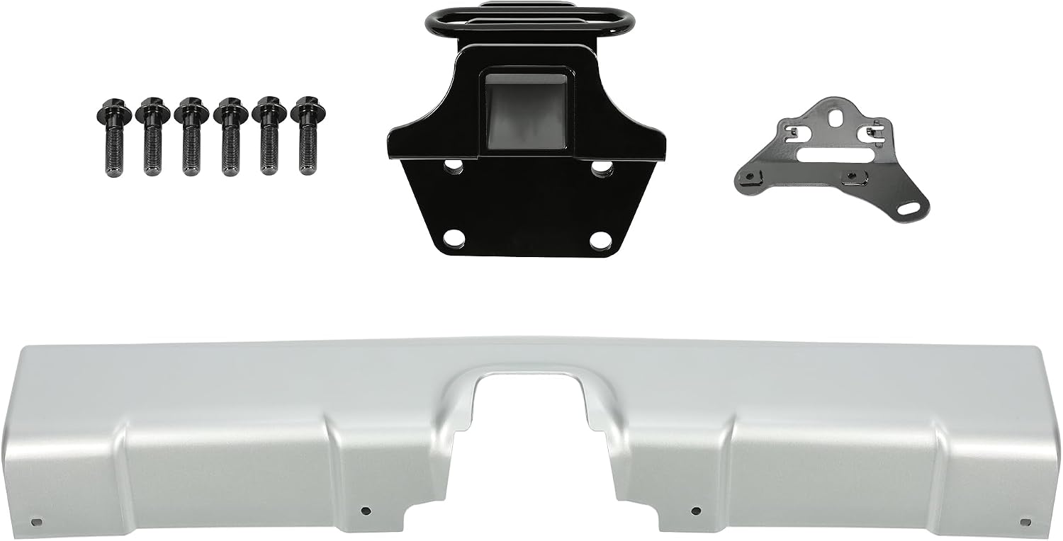ALMULOO Trailer Hitch+Bumper Panel Kit Compatible with 2007-2014 Toyota FJ Cruiser Replacement for PT228-60060 Rear Tow Trailer Hitch Receiver Kit Powder Coated