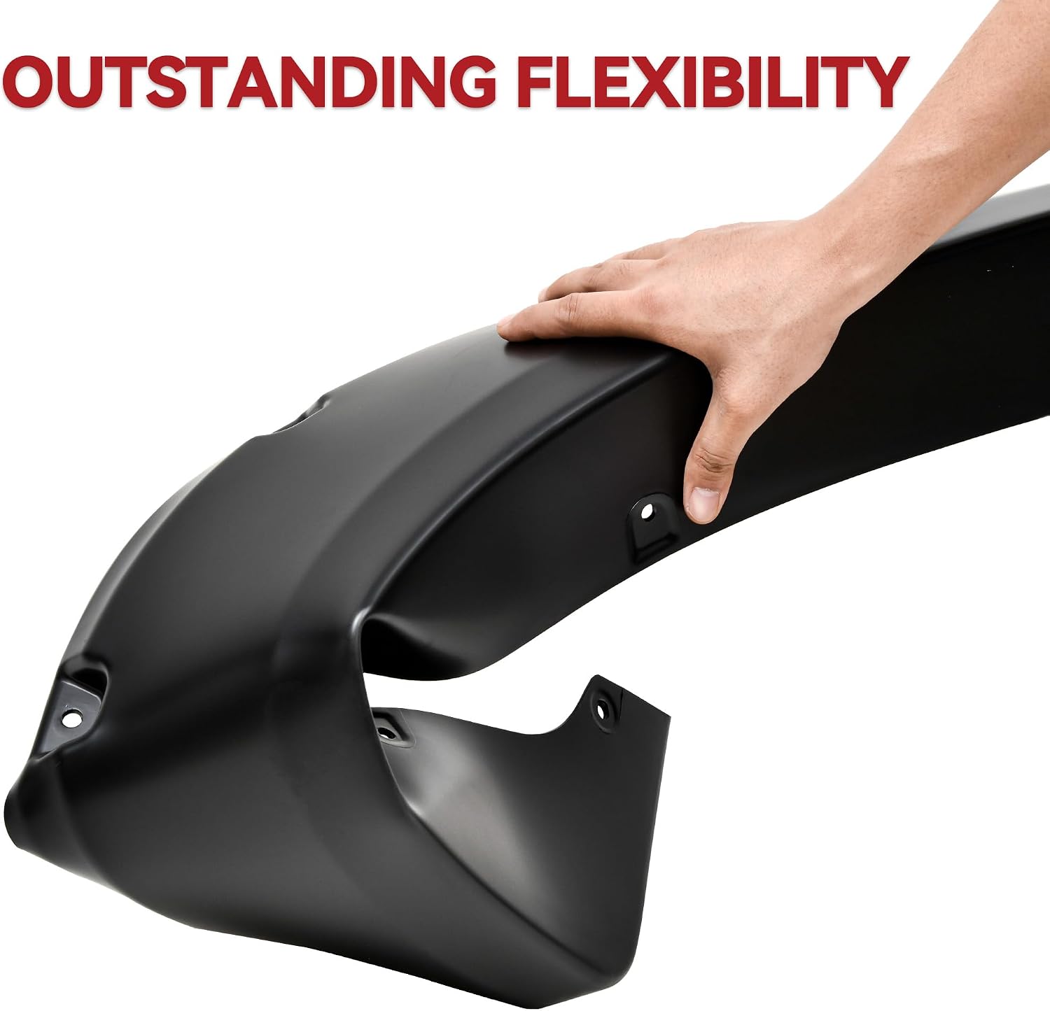 YITAMOTOR Front Rear Fender Flares Compatible with 2024-2025 Toyota Tacoma, Pocket Style Smooth Textured Wheel Flares Cover Protector Set, 4 Pcs, PP Black