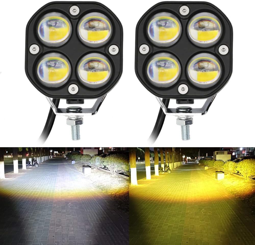 led pod lights driving fog lights amber/yellow white, main product view