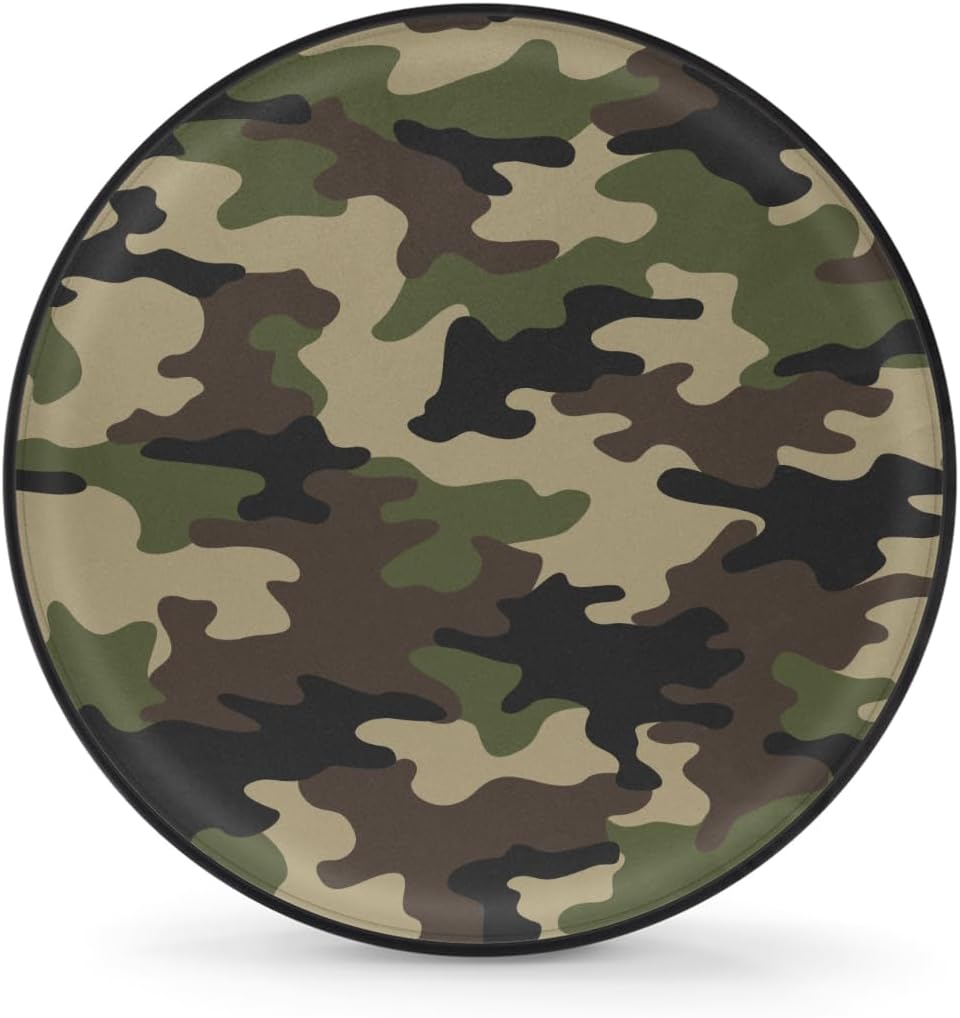 Camo Spare Tire Cover Waterproof Dust-Proof Spare Wheel Covers | Camouflage Army Wheel Tire Cover Universal Fit for Camper Trailers RV SUV Truck Travel Trailers Accessories 14"