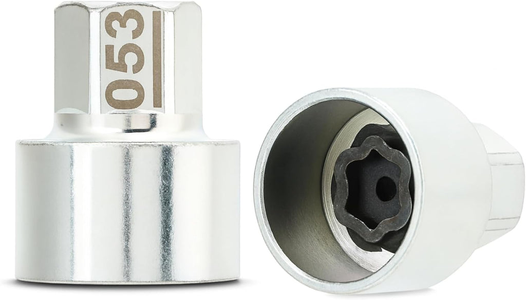 Oumefar Wheel Lock Lug Nut Remover Tool, Metal Wheel Lock Key Anti Theft Lugnut Socket Replacement for Car 1 3 5 6 7 Series X1 X2 X3 X4 X5 X6 Z4 (053)
