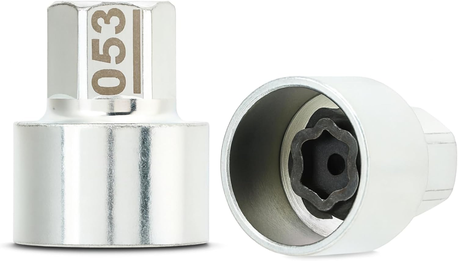Oumefar Wheel Lock Lug Nut Remover Tool, Metal Wheel Lock Key Anti Theft Lugnut Socket Replacement for Car 1 3 5 6 7 Series X1 X2 X3 X4 X5 X6 Z4 (053)