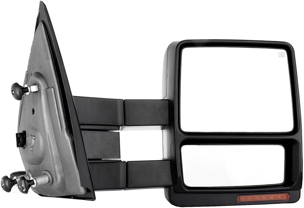 Passenger Side Heated Towing Mirrors Fits 2007-2014 for Ford for F-150 Pickup Truck, Power Adjusted View Mirror with Turn Signal Indicator