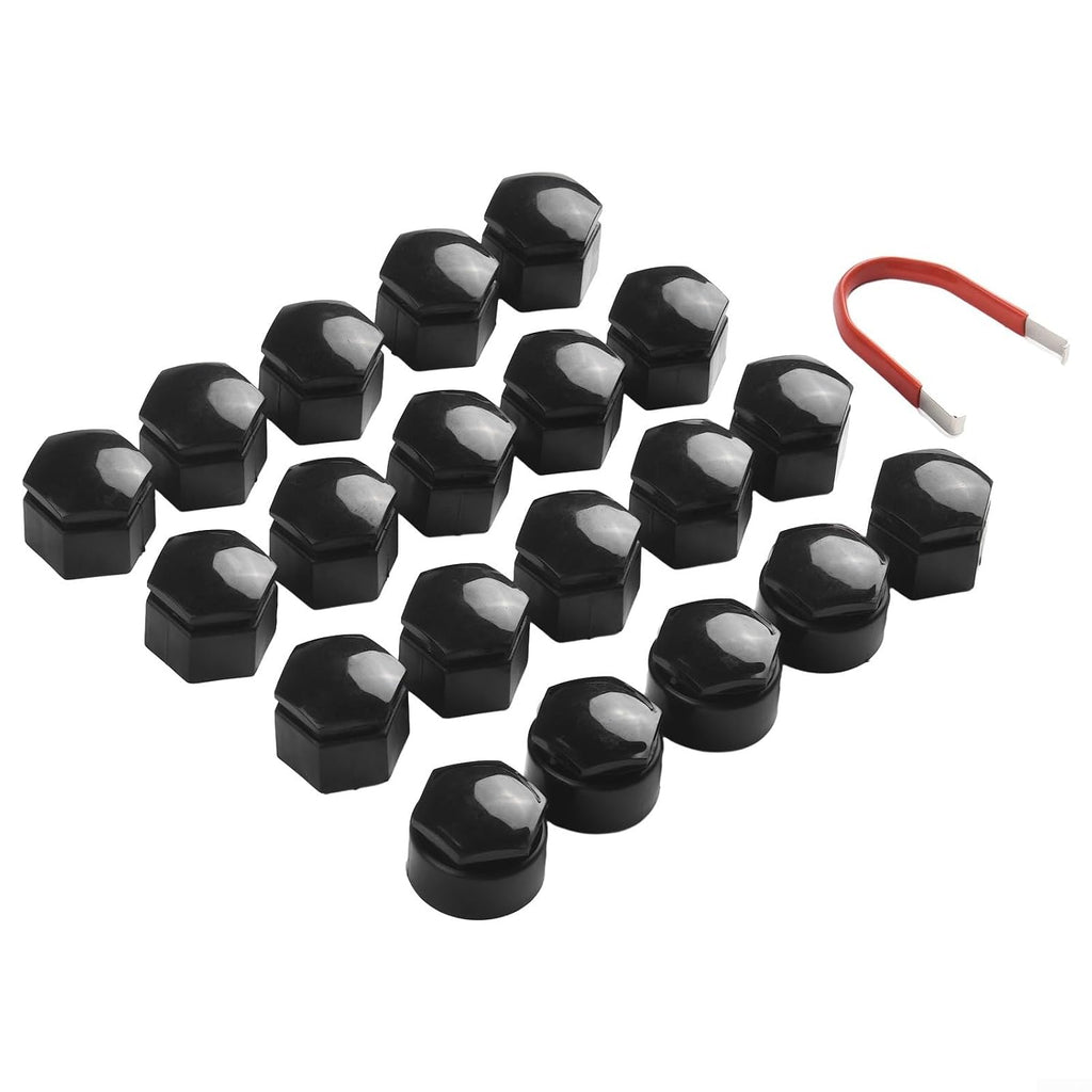 20 PCS Wheel Lug Nut Covers 19Mm for Vauxhall Astra J K for Mokka for Insignia B for Zafira C for MERIVA Black Plastic Cap Set with Removal Tool Suitable for 19MM Wheel Bolts Matte Finish DIY Install