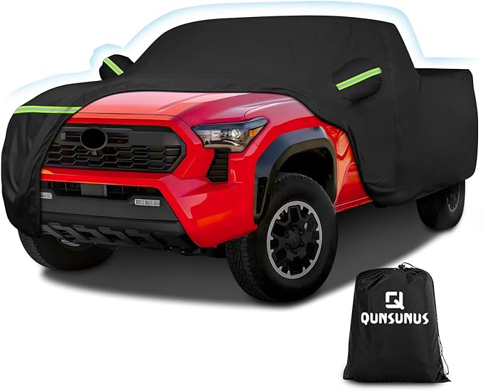 QUNSUNUS Car Cover for Toyota Tacoma 2005-2024, Waterproof Truck Cover by QQUNSUNUS