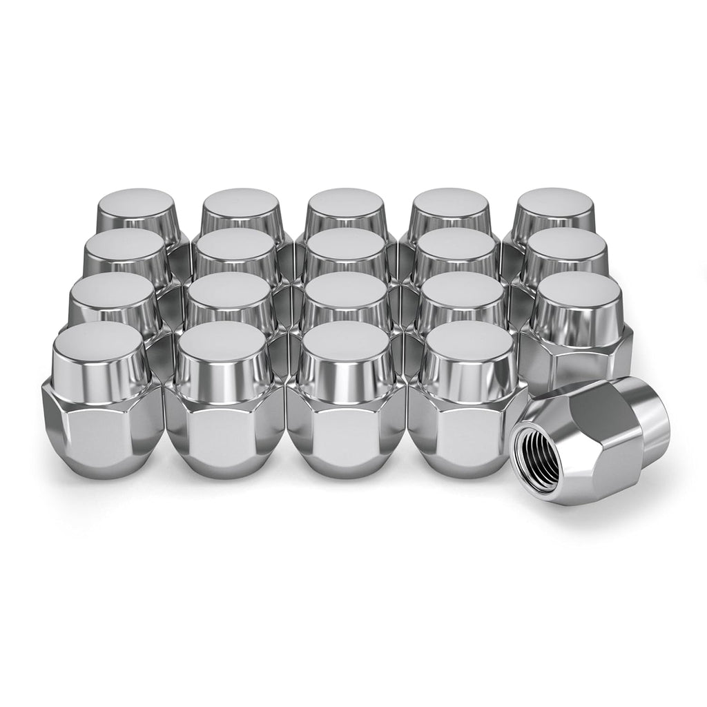 White Knight M12x1.50 Factory Style Lug Nuts for Select Hyundai, Kia and Mazda. Chrome Acorn – WN14107-20AM (20 Pack)
