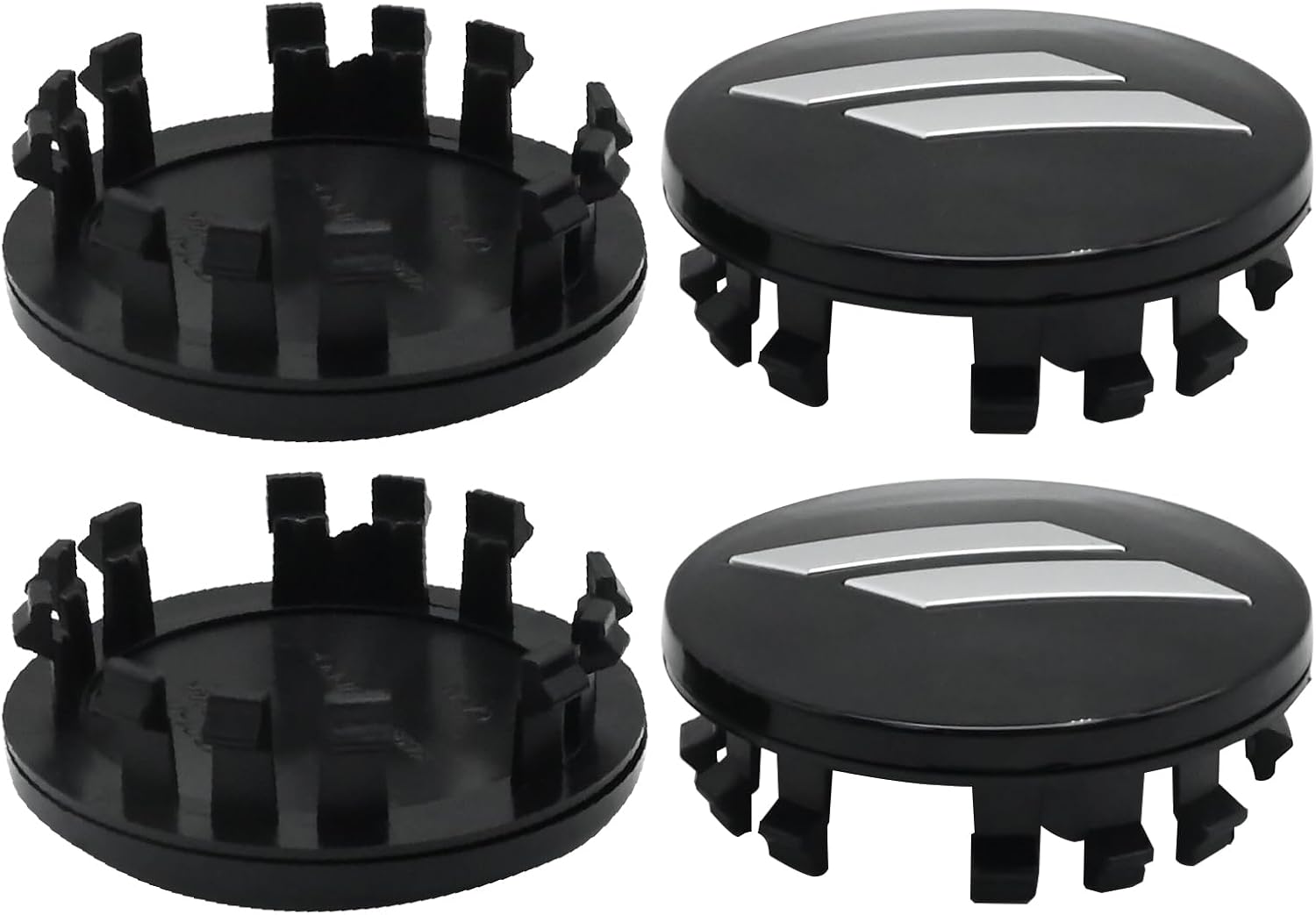 MDEOOSKY 4Pcs 6CZ27DX8AA 63mm 2.5" Wheel Center Cap Covers, Replacement for Dodge Challenger, Charger, Durango Replace 6CZ27RM8AA (Black)