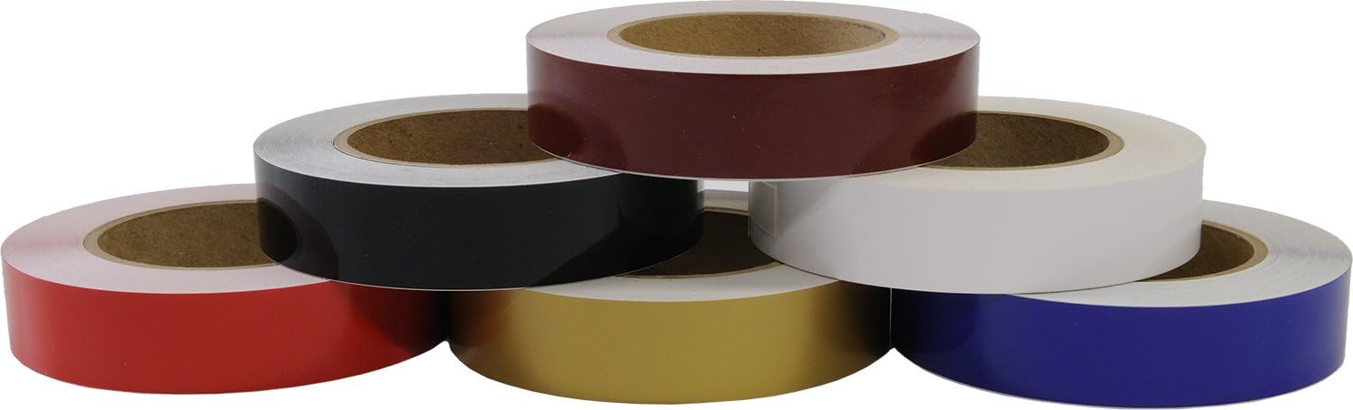 Solid Stripe for Auto Truck Boat - 3mil Vinyl - 3/4" x 50' - Black