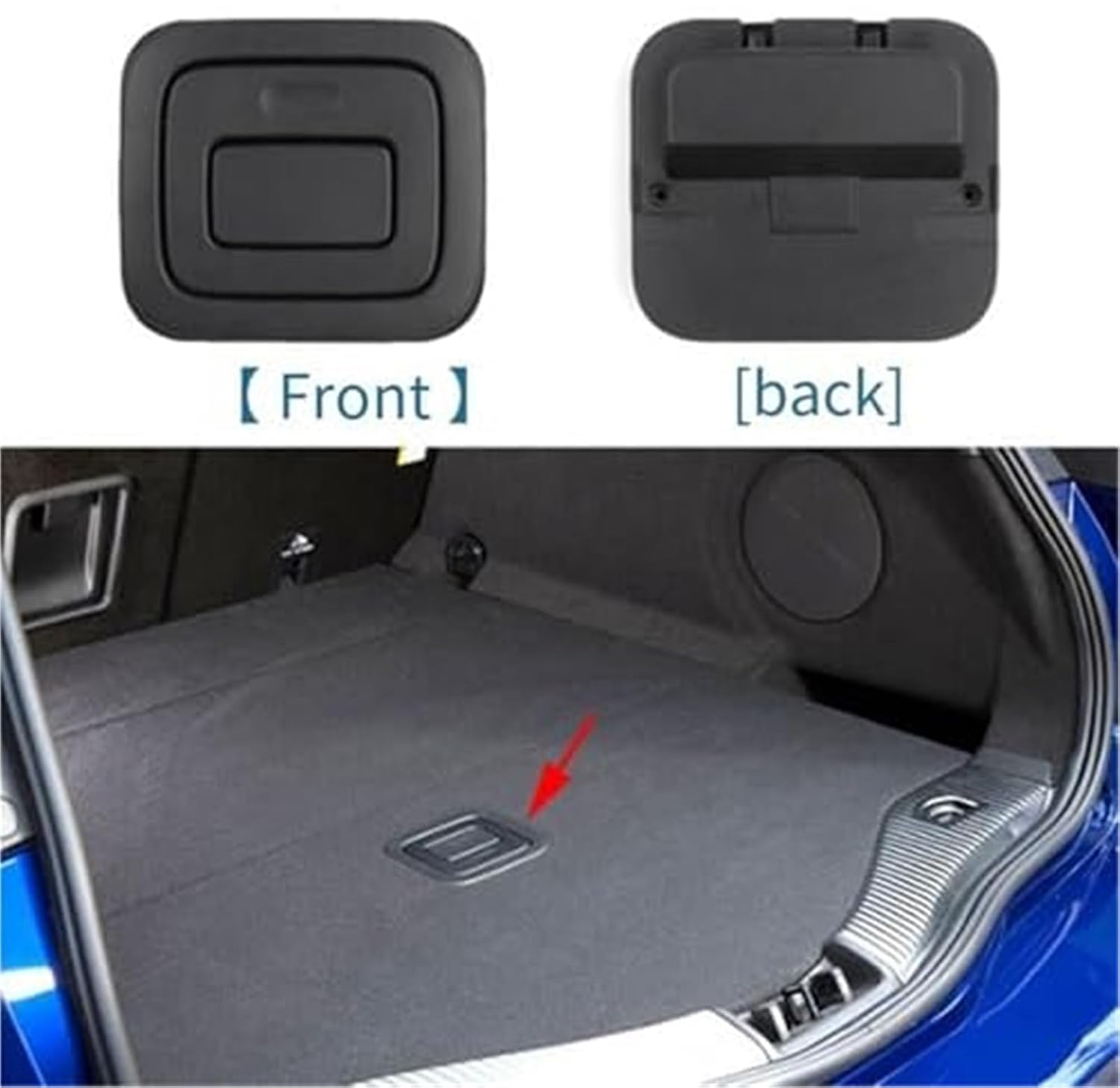 Car Rear Trunk Liner Cargo Boot Carpet Mat Handle Cover Compatible with Ford for Mondeo for Edge for Lincoln for Aviator Inner Floor
