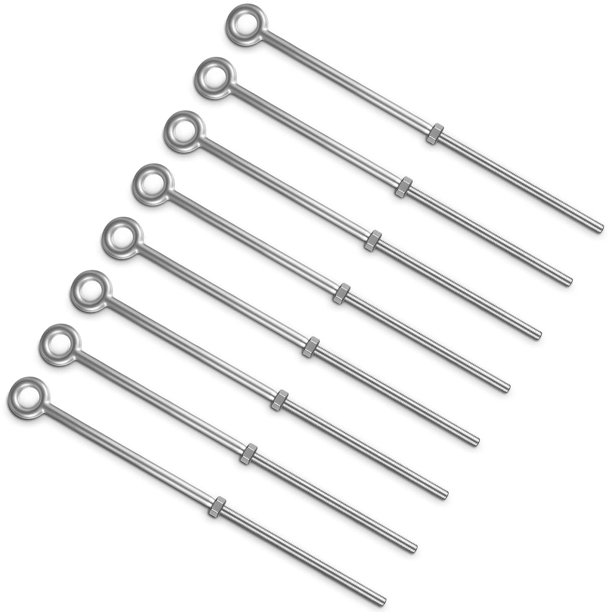 leifide 8 pack 1/2" x 18" eye bolt, main product view