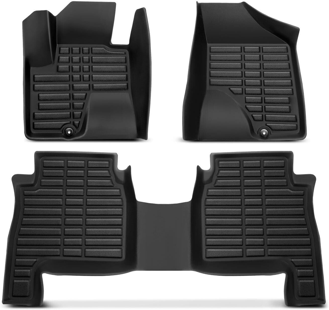 Replacement Parts for 3X Front&Rear Black Floor Mats Liners for Hyundai Santa Fe 2010 2011 2012 TPE Mod-AP88P-90324
