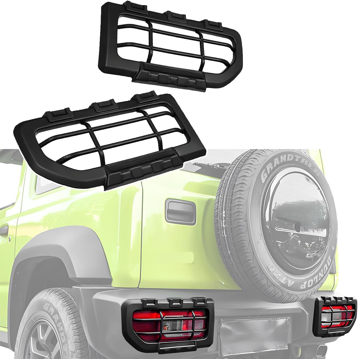 Tail Light Decoration Covers Rear Taillight Guard Trim for Suzuki Jimny 2019-2025 Car Lamp Protector Exterior Accessories Black H