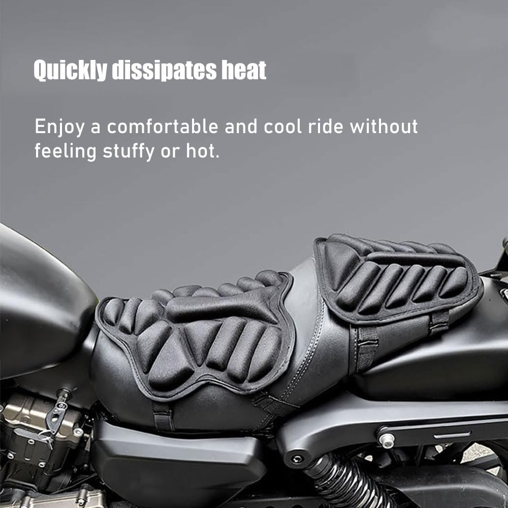 Motorcycle Seat Cushion for Aprilia Tuono 1000 2002 2003 2004 2005 2006 2007 2008 2009 2010 Breathable Motorbike Seat Pad Non-Slip Seats Cover for Long Rides Accessories