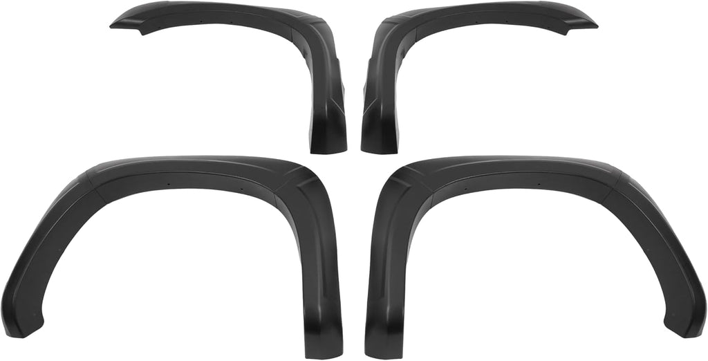 ALMULOO 4Pcs Fender Flares Compatible with 2005-2011 Dodge Ram Dakota Crew Cab Pickup Models Wheel Arch Covers Plastic(PP) Textured Black