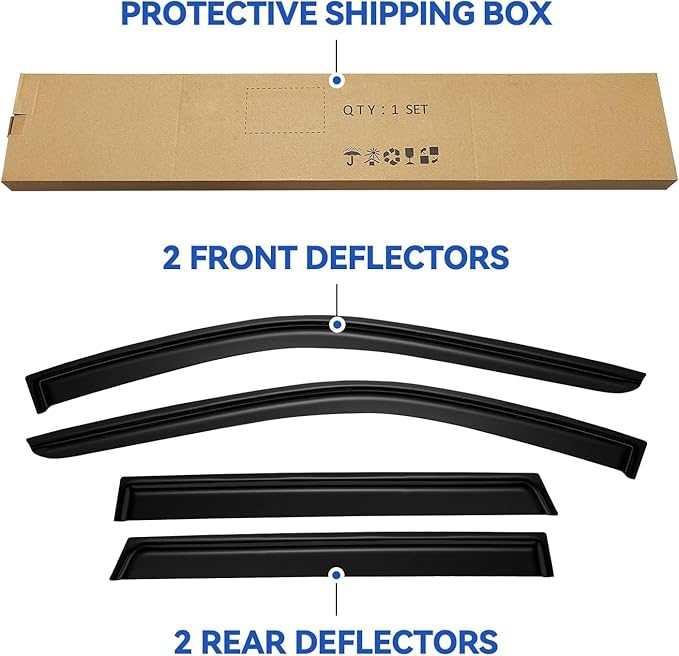 Window Visors Rain Guards Shield - Image 6