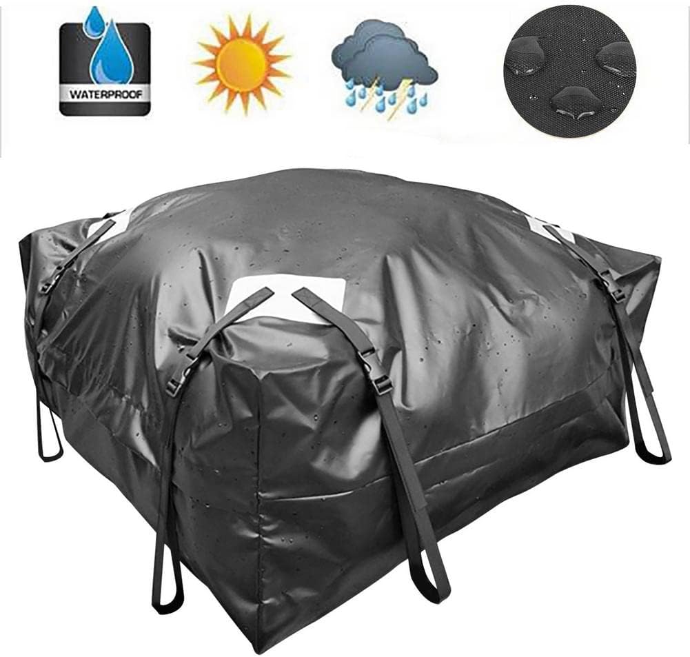 Car Rooftop Cargo 420D Waterproof Oxford Cloth Roof Luggage Bag Large Capacity Storage for Travel for