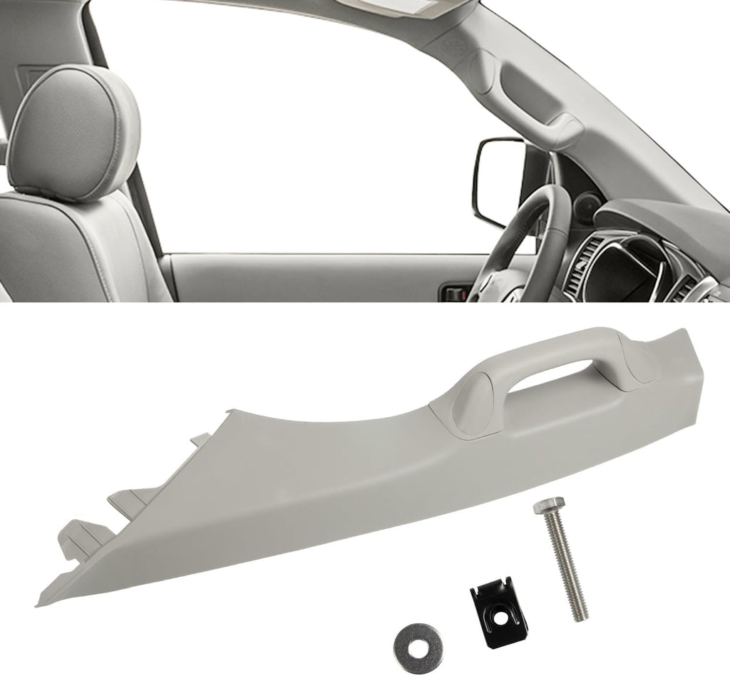 Upgrade Driver Side A-Pillar Trim Panel Grab Handle Compatible with Toyota 2007-2021 Tundra 2008-2022 Sequoia Interior Front Pillar Garnish Assist Handle Replace 62220-0C060-B0 62220-0C050-B0 (Gray)