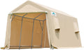 ADVANCE OUTDOOR 10x15 ft Shelter Storage Shed Steel Metal Peak Roof Portable by ADVANCEOUTDOOR